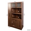 SKRAN Multi-Functional Pantry Cabinet with Pull-Out Multi-Tier Storage Shelf, 4-Door Farmhouse Storage Cabinet, Pantry Organizers for Kitchen - 3 of 4