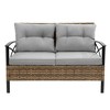 CAVINAS Outdoor Sofa Set, Rattan Patio Couch Sets with Cushions, Modern Outdoor Patio Conversation Sets for Backyard, Garden - 2 of 4