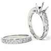 Pompeii3 7/8ct Diamond Semi Mount Ring Set 14K White Gold - 3 of 4