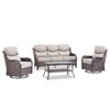 Gymojoy Outdoor Patio Sofa Coffee Table with Swivel Chairs - 3 of 4