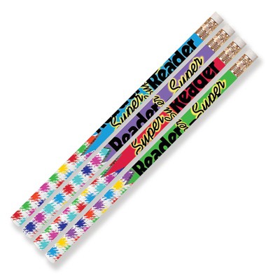 Musgrave Pencil Company Super Reader Motivational Pencils, Pack of 12/10 Packs
