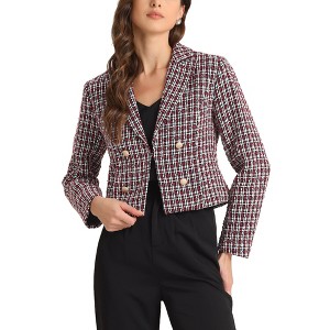 INSPIRE CHIC Women's Notch Lapel Buttons Office Long Sleeve Casual Blazer - 1 of 4