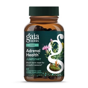 Gaia Herbs Adrenal Health Jump Start - Helps Sustain Healthy Energy and Stress Levels - 60 Vegan Liquid Phyto-Capsules - 1 of 4