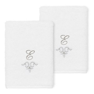 Linum Home Textiles 100% Turkish Cotton MONICA 2PC Embellished Washcloth Set - 1 of 1