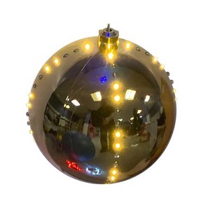 Celebrations Platinum LED Clear/Warm White 6 in. Lighted Gold Ornament 1 pk - 1 of 1