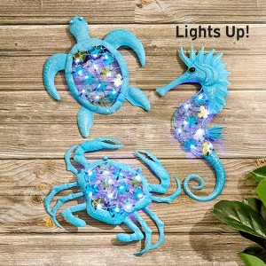 The Lakeside Collection Lighted Outdoor Coastal Metal Wall Decor Art - 1 of 3