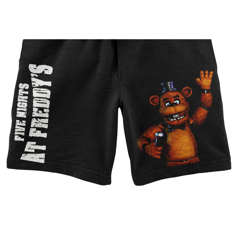 Five Nights At Freddy's Freddy Fazbear Boy's Short Sleeve Shirt & Lounge Shorts Combo Set, 5 of 6