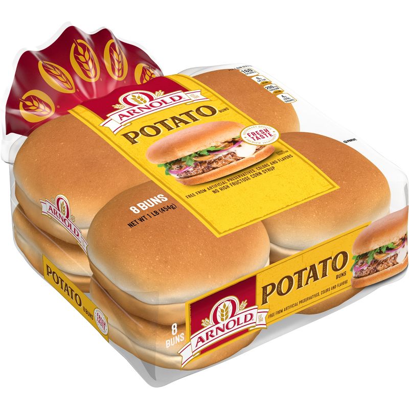 Arnold Potato Hamburger Buns - 16oz/8ct, 3 of 7