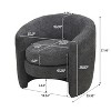 CAVINAS Accent Chair Modern Curved Back Upholstered Sofa Chair Comfy Chair for Living Room - 2 of 4