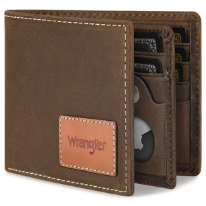 Wrangler Men’s Genuine Leather Trifold Wallet, RFID Blocking, Casual Everyday Purse - 1 of 4