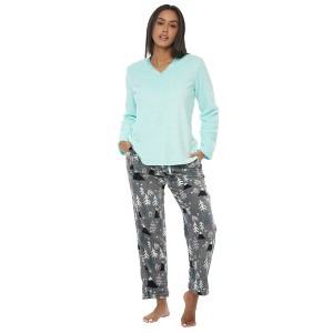 ADR Women's PJ Set, Fleece Pajama Pants & Top, Cozy PJs for, Lady Pajamas - 1 of 4