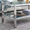 Vynxaria Series 39.5 in. Silver Rectangular Crystal Mirror End Table with Stainless Steel Frame - 4 of 4