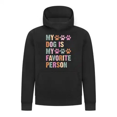 Everyday Kids My Dog Is My Favorite Person Girls Pullover Hoodie – Cute Pet Lover Sweatshirt