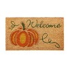 Evergreen Welcome Pumpkin Indoor Outdoor Natural Coir Doormat 1'5"x2'5" Brown - 2 of 4