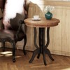 JIONJOY Farmhouse End Table with Natural Wood Top - Rustic Side Table for Living Room & Bedroom - 2 of 4
