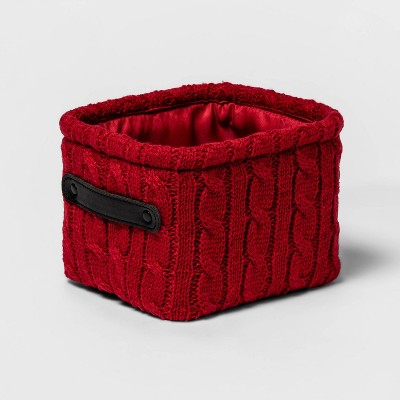 Knit Holiday Basket Red - Threshold™