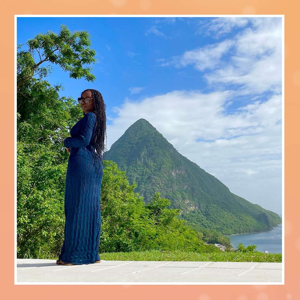 user image by @takara_ayana, Women's Long Sleeve Open Stitch Maxi Dress - Future Collective™ with Jenee Naylor Navy Blue