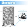 PAGED Metal Balcony Privacy Screens Outdoor and Panels with Free Standing, Freestanding Outdoor Privacy Screen, Privacy Fence Screen - 2 of 4