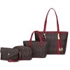 MKF Collection Marimar  M Signature Vegan Leather Women’s Tote – 4 Pcs set Handbag by Mia K - 2 of 4