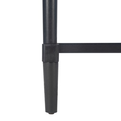 Noir Carved Wood Accent Table with Storage Drawer