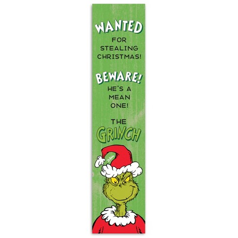 Creative Products The Grinch Wanted 10.5 x 47 Dr. Seuss Porch Leaner - image 1 of 1