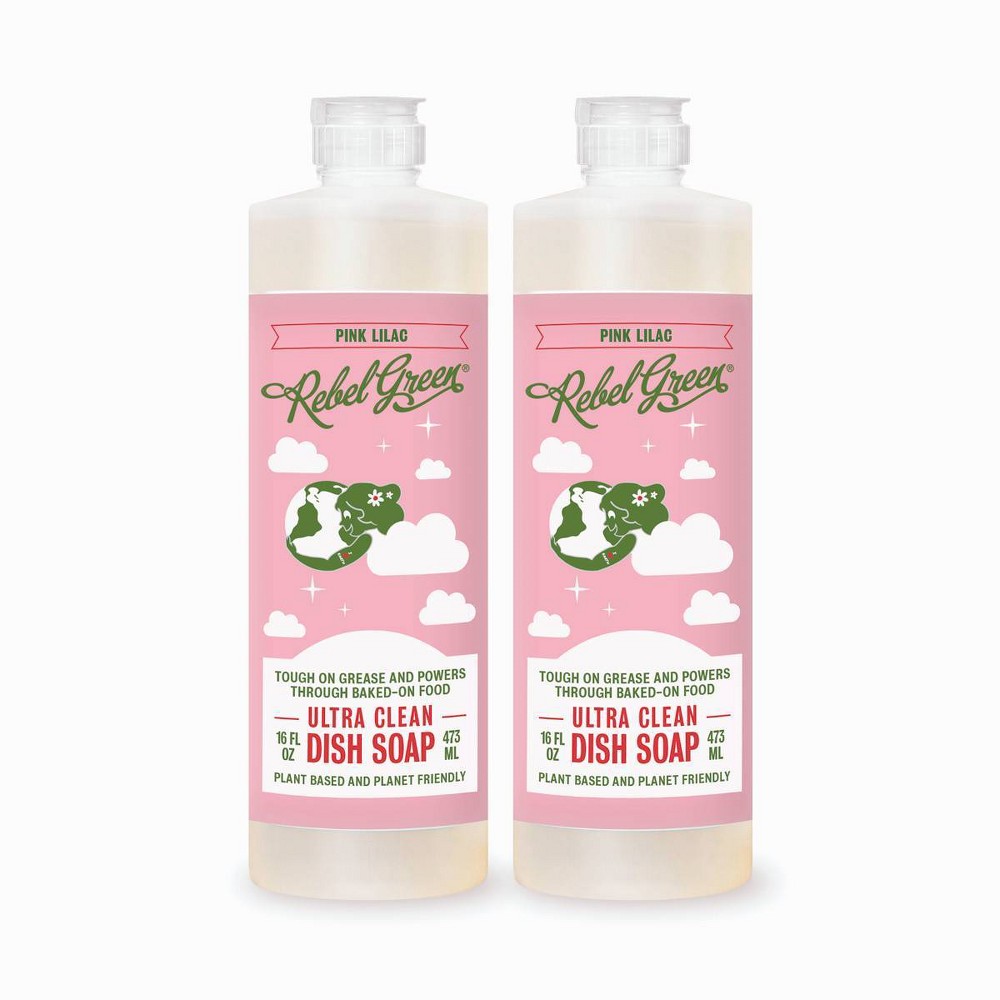 Rebel Green Pink Lilac Dish Soap - 32 fl oz/2pk