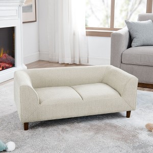 CAVINAS Sofas for Living Room with Armrests, Modern Rectangular Loveseat Sofa, Small Loveseat for Small Spaces, Living Room - 1 of 4