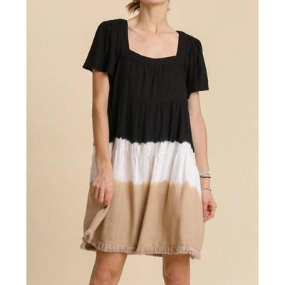 Women's Dip Dye Color Block Dress - umgee