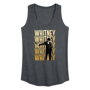 Women's - Whitney Houston - Whitney Gold Repeat Graphic Racerback Tank - 1 of 4
