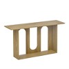 MOEPISY Modern and Curved Design Ash Veneer Console Table with Shelf Natural - 4 of 4
