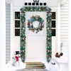24 Inch Christmas Wreaths for Front Door, Xmas Village Wreath with Tree and Little House Decorations - 4 of 4