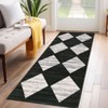 Modern Runner Rug 2x6 Machine Washable Geometric Hallway Rug with Non-Slip Backing, Soft Low Pile Floor Cover, Stain-Resistant Contemporary Rug - 2 of 4