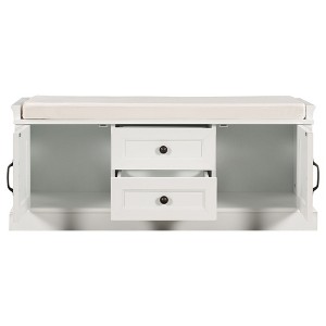 NicBex Modern 42.5" Storage Bench with 2 Drawers and 2 Cabinets for Living Room and Entryway - 1 of 4