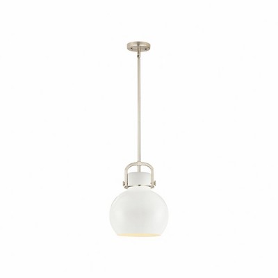 Newton Sphere - 1 Light Pendant with Metal Shade In Industrial Style-15.38 Inches Tall and 10 Inches Wide