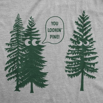 Мужские футболки Crazy Dog T-Shirts, Inc. Mens Funny T Shirts You Lookin Pine Sarcastic Tree Graphic Novelty Nature Tee for Men - Crazy Dog Men's T Shirt For Campers Light Grey M — фото 2