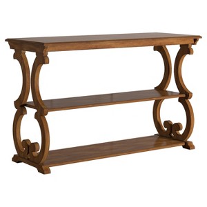 Ravenswood Carved Detail Console Table - Oak - Inspire Q, Brown