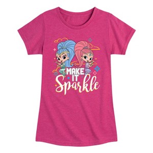 Girls' - Nickelodeon - Shimmer & Shine Sparkle In My Glitter Fitted Short Sleeve Graphic T-Shirt - 1 of 4