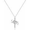 Clotth Rotatable Crown Cross Pendant Necklace, 18k Gold Plated Cross Necklace with Rotatable Crown, Diamond Cross Necklace for Women - 2 of 4