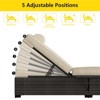 Patio Chaise Lounge Chair, Positions Adjustable Wicker Outdoor Lounge Chairs with Side Table for Poolside, Deck - 4 of 4