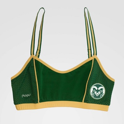 NCAA Colorado State Rams Sporty Bralette with Back Straps - Green XL