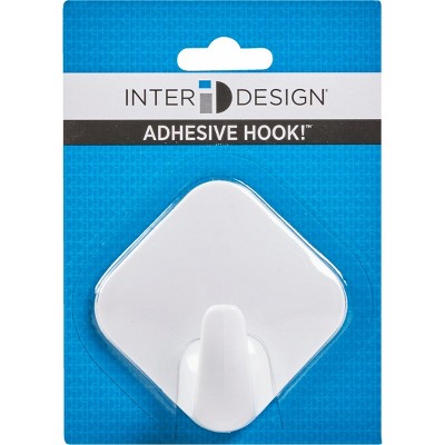 Small White Plastic Self-Adhesive Hook