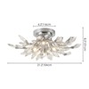 Rennnsan Embrith 21" W 4 - Light Sputnik Crystal Modern Glam Dimmable Semi Flush Mount in Silver - 4 of 4