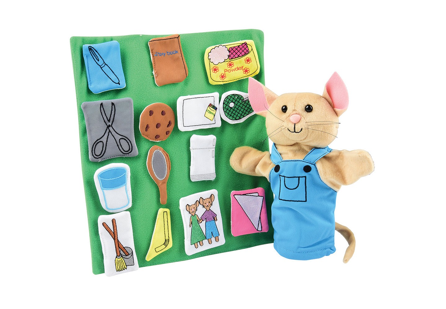 Детские куклы Cre8tive Minds If You Give a Mouse a Cookie Puppet & Props Set – 16-Piece Interactive Storytelling Set Ages 3+ — фото 5