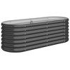 vidaXL Garden Raised Bed Powder-coated Steel 44.9"x15.7"x14.2" Anthracite - 2 of 4