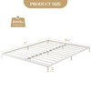 6" Low Profile Full/Twin/Queen Metal Platform Bed Frame, Heavy Duty Steel Slat Support, No Box Spring Needed, Black/White - 3 of 4