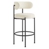 Modway Albie Boucle Bar Stools – Set of 2 Contemporary Backless Counter Stools with Soft Upholstery and Footrest - 4 of 4