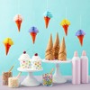 Blue Panda 16 Pack Hanging Honeycomb Ice Cream Party Decorations for Birthday, Baby Shower, Celebration, 4 Colors, 4 x 6 In - 2 of 4