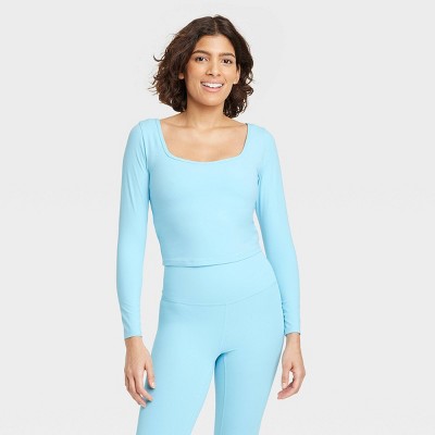 Yogalicious Womens 2 Pack Zenly Evelyn Long Sleeve Mock Neck Crop Top :  Target