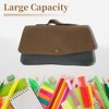 Unique Bargains Two-Tier Hand Carry Style Pencil Pouch with Large Capacity for Office Supplies 1 Pc - 3 of 4