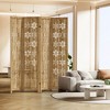 PexFix Room Divider Folding Screen Room Divider with Snowflake Pattern for Home Office Garden Bedroom Paulownia Wood - 2 of 4